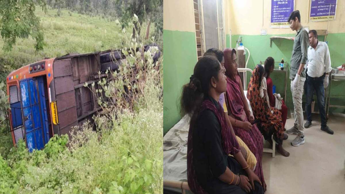 Road Accident: रायसेन में स्टेयरिंग फेल होने से बस पलटी, 5 यात्री घायल, हरदा में मजूदरों से भरी पिक-अप पलटने से 8 लोग घायल