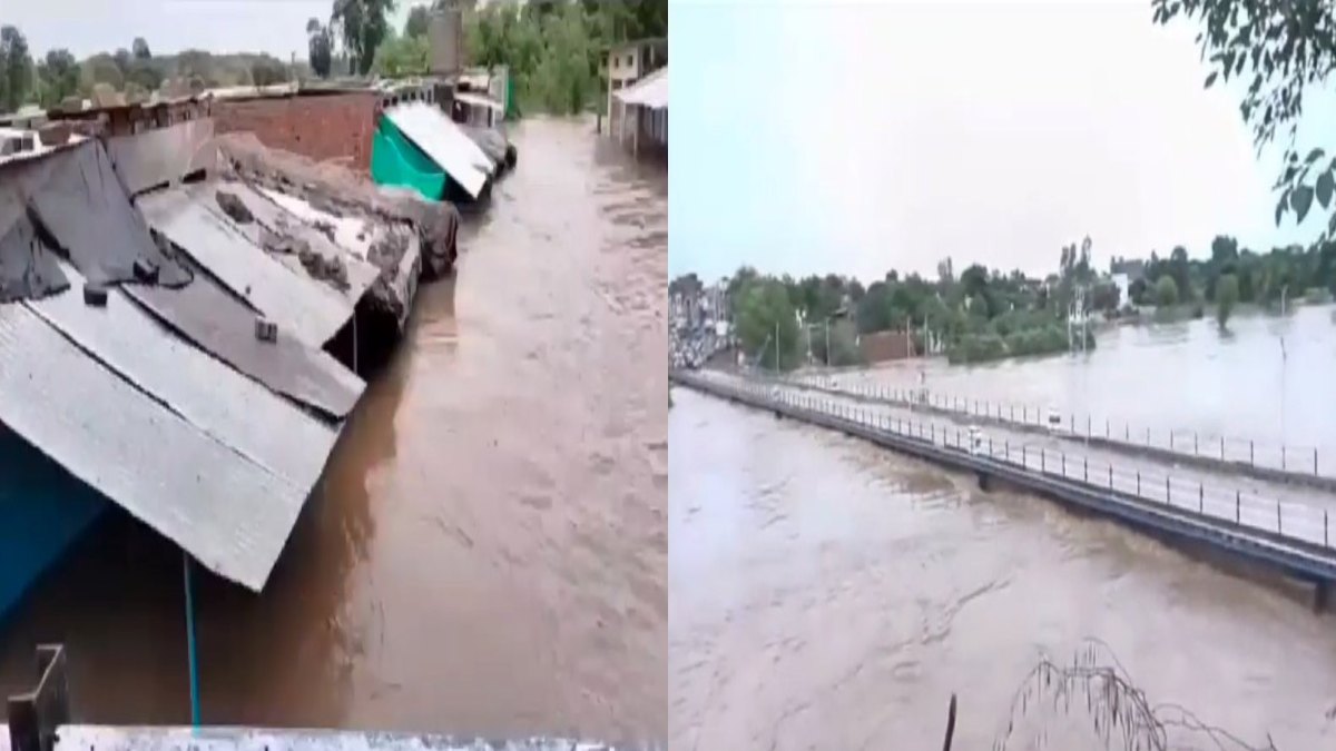 कुंवारी नदी का रौद्र रूप, VIDEO: एक दर्जन से अधिक गांव डूबे, कई गांवों का टूटा संपर्क, अलर्ट जारी