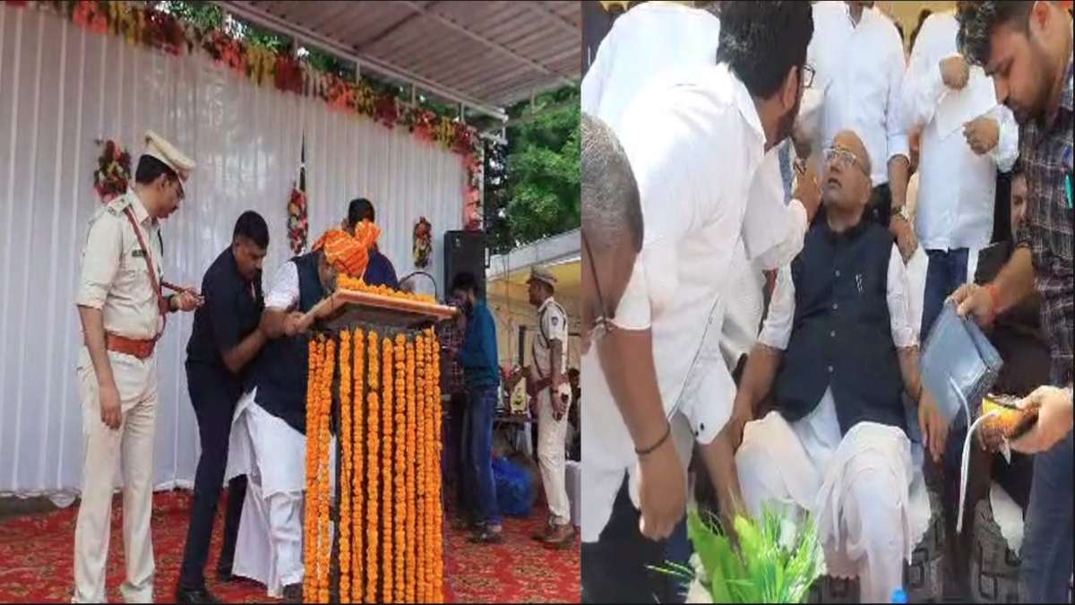 MP के 53वें जिले मऊगंज में पहली बार हुआ ध्वजारोहण: विधानसभा अध्यक्ष ने फहराया तिरंगा, मंच पर सलामी लेने के बाद गिरीश गौतम की बिगड़ी तबीयत