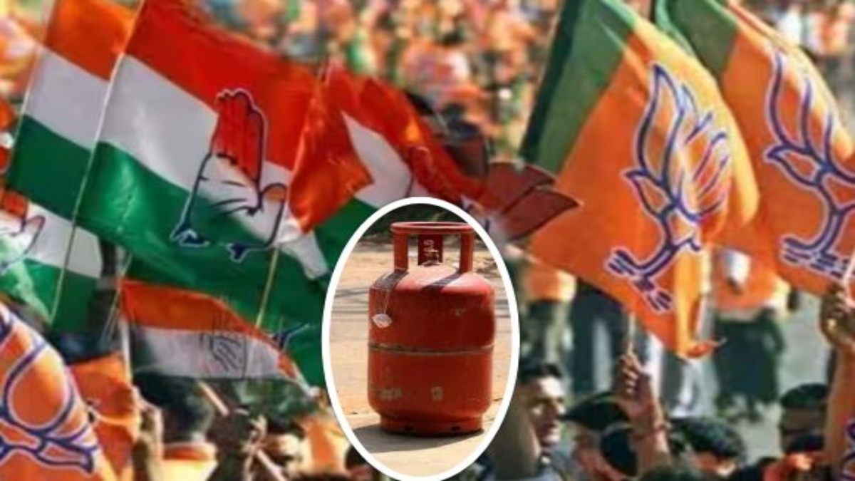 गैस सिलेंडर के दाम कम होने पर एमपी में सियासत: कांग्रेस बोली- झूठ की बुलेट ट्रेन पर सवार, बीजेपी ने किया पलटवार