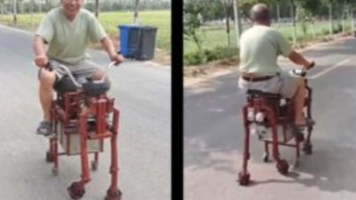 कबाड़ से जुगाड़ : इस शख्स ने स्पेयर पार्ट्स से बनाई एक ऐसी चीज, लोगों ने कहा- ये है आधुनिक गधा …