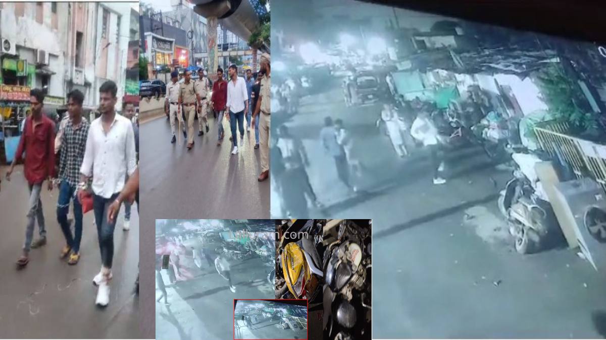 रायपुर में बलवा : तलवार, चाकू और फरसा से हमला करने वाले 2 नाबालिग समेत 7 आरोपी गिरफ्तार, शहर में निकाला गया जुलूस, फरार बदमाशों की तलाश जारी