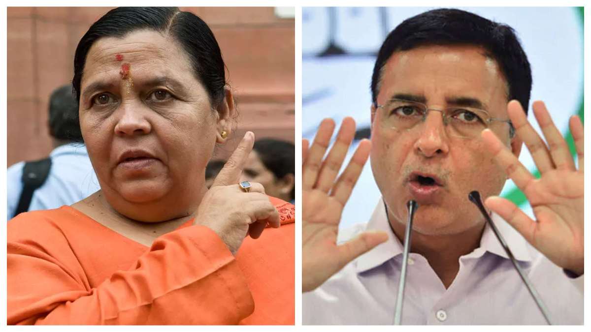 पूर्व CM उमा भारती की सुरजेवाला को नसीहत: बोलीं- आप मेरे और मेरी पार्टी के बीच में मत आइए, अपना घर संभालिए