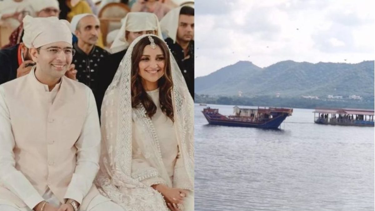 Parineeti Chopra-Raghav Chadha Wedding: राघव ने बोट में निकली बारात, सफेद शेरवानी में आए नजर, देखें वीडियो