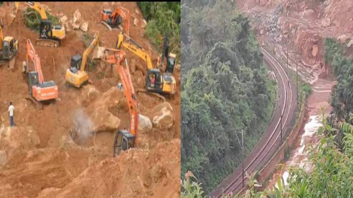 CG NEWS : लैंडस्लाइड से ट्रेनों का दूसरे दिन भी संचालन प्रभावित, रेलवे की टीम मलबा हटाने में जुटी