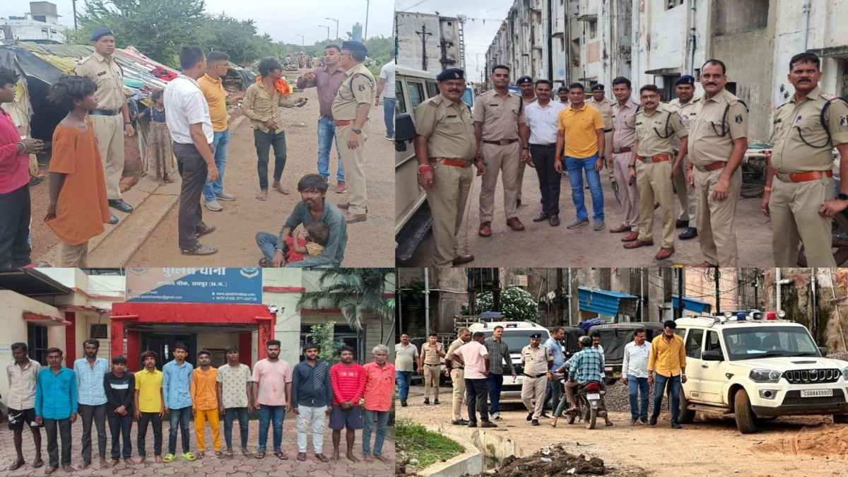 रायपुर पुलिस की ताबड़तोड़ छापेमारी, चाकू, अवैध शराब और गांजा बरामद, फरार वारंटी के साथ 100 से अधिक आरोपी गिरफ्तार