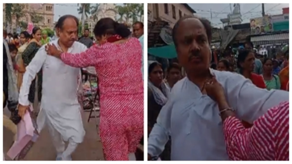 दुकानदार और महिला ग्राहक के बीच जमकर मारपीट: इस बात को लेकर हुआ विवाद, VIDEO वायरल 