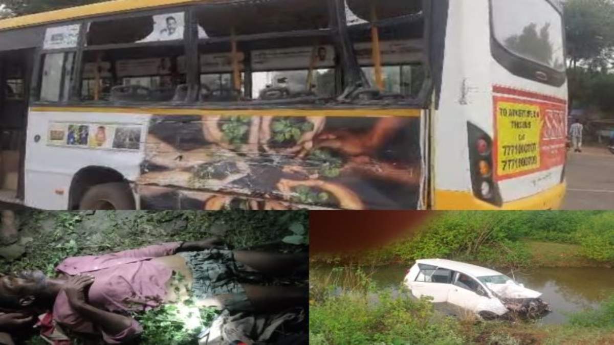 MP में 5 की मौत: जबलपुर में ट्रक-मेट्रो बस की भिड़ंत, कटनी में नाले में गिरी, आकाशीय बिजली गिरने से किसान ने तोड़ा दम, बड़वानी में नदी में डूबने से मासूम की गई जान