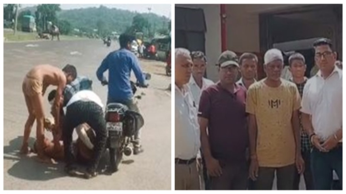 बीच सड़क बुजुर्ग बाप और बेटे की पिटाई: दबंगों ने अर्धनग्न कर चप्पल और बेल्ट से पीटा, VIDEO वायरल, थाने में केस दर्ज 