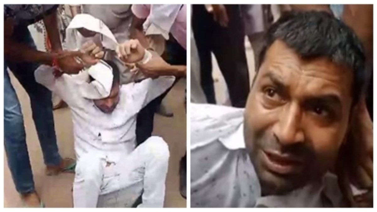कोर्ट के बाहर हंगामा: महिला ने बेटों के साथ मिलकर पति को पीटा