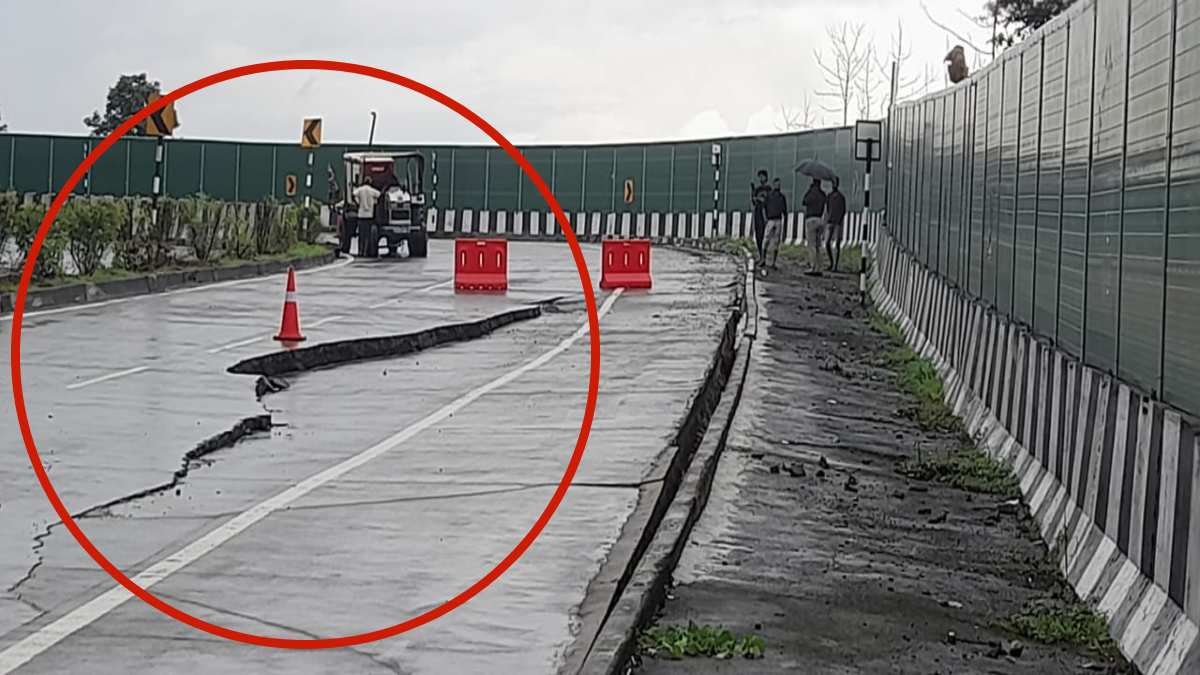 NH-44 पर बने ब्रिज में आई दरार: 3 साल पहले बनाया गया था साउंड प्रूफ हाईवे