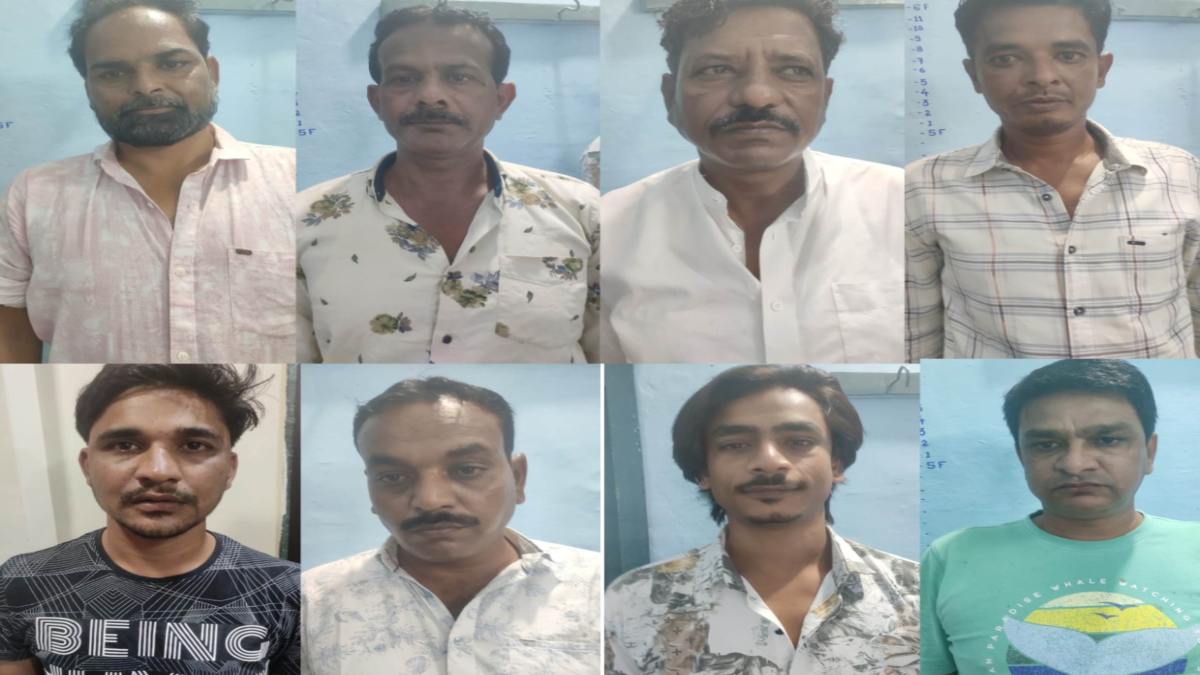 जुए के अड्डे पर पुलिस की दबिशः 8 आरोपियों से 1 लाख 37 हजार और ताशपत्ती जब्त