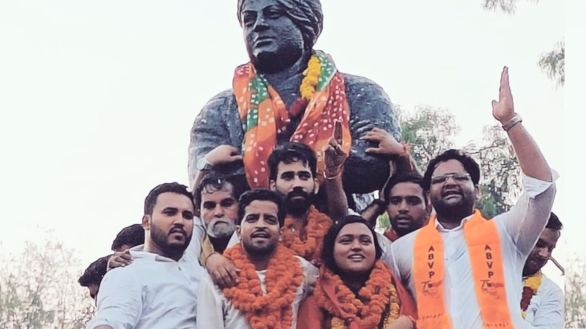 दिल्ली विश्वविद्यालय छात्र संघ चुनाव में एबीवीपी ने मारी बाजी, चार में से अध्यक्ष सहित तीन पदों पर किया कब्जा…