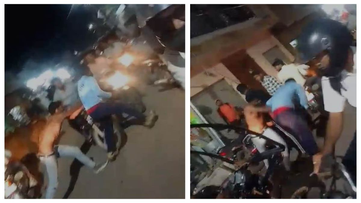वाहन टकराने पर बीच सड़क जमकर मारपीटः माल वाहक और ई-रिक्शा चालक आपस में भिड़े, Video Viral