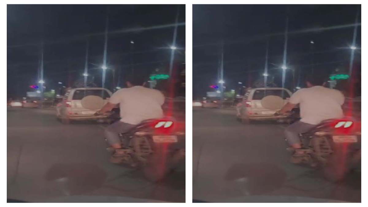 कार की छत पर युवक की स्टंटबाजी: VIDEO वायरल, तलाश में जुटी पुलिस 
