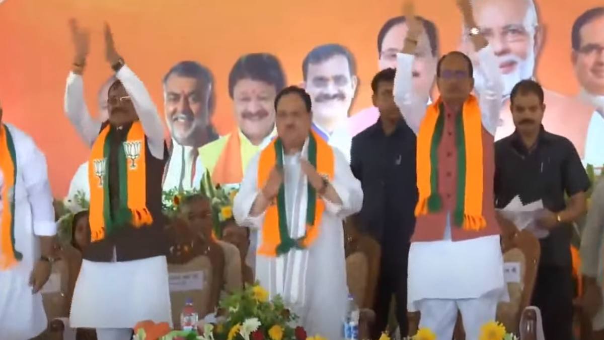 चित्रकूट से जन आशीर्वाद यात्रा का आगाज: जेपी नड्डा बोले- बीमारू राज्य से विकसित राज्य बना MP, कमलनाथ ने आवास योजना की नहीं भेजी थी लिस्ट