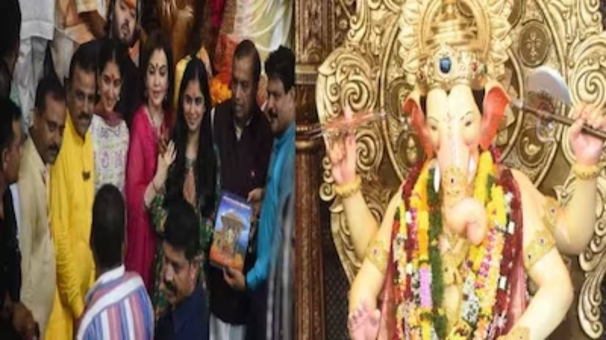 लालबाग के राजा का दर्शन करने पहुंचे Ambani, होने वाली बहू राधिका मर्चेंट पर नीता अंबानी ने लुटाया प्यार …