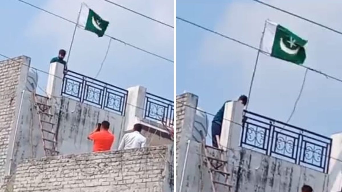 घर की छत पर फहराया पाकिस्तानी झंडा, Video वायरल होने के बाद मामला दर्ज, पिता-पुत्र गिरफ्तार