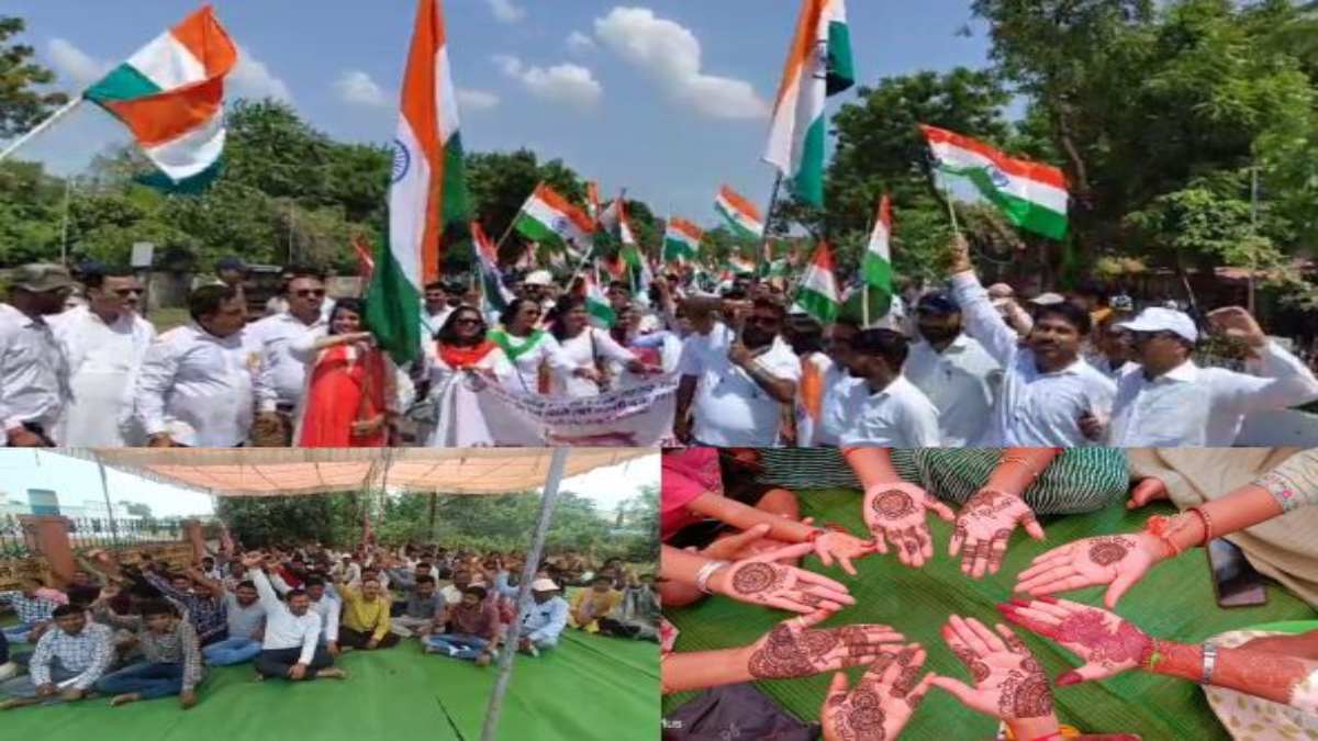 MP में पटवारियों की हड़ताल जारी: राजगढ़ में निकाली तिरंगा यात्रा, अलीराजपुर में कलेक्ट्रेट गेट के बाहर जमकर नारेबाजी