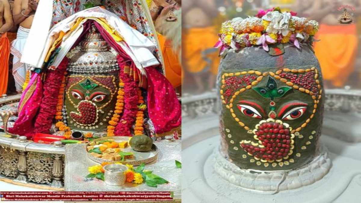 22 सितंबर महाकाल आरती दर्शन: भगवान महाकाल के मस्तक पर चेरी, भांग, चंदन और बिल्व पत्र अर्पित कर भगवान गणेश रूपी श्रृंगार