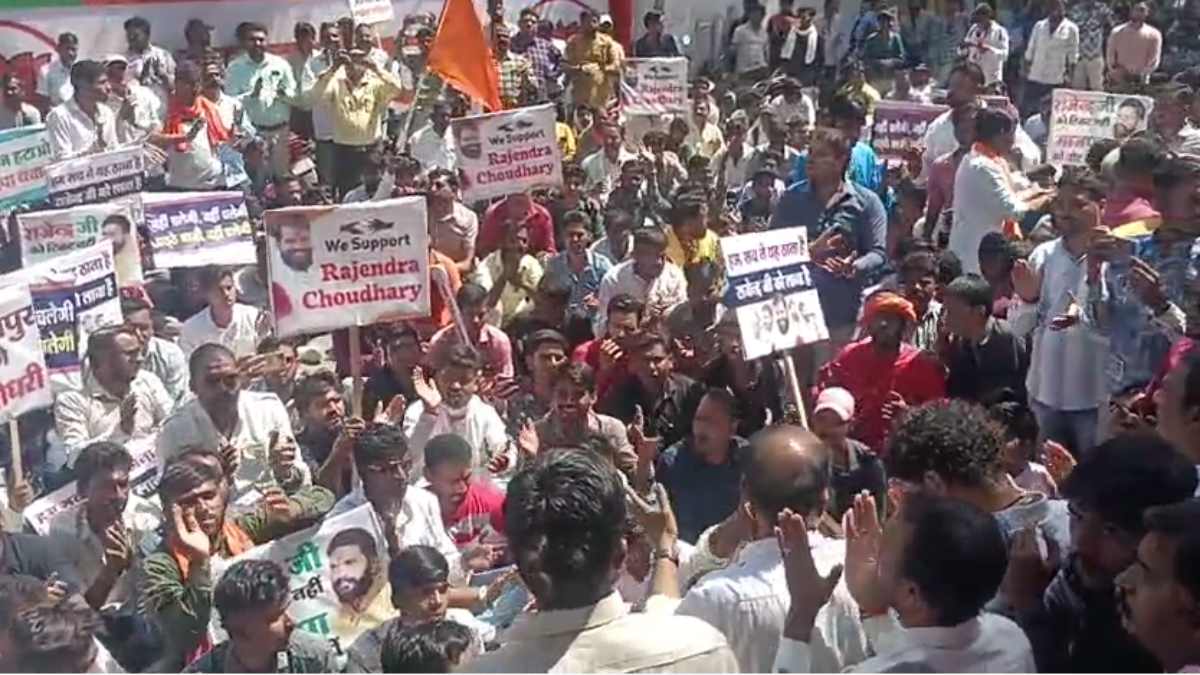 BJP प्रत्याशी मनोज पटेल का विरोध: कार्यकर्ताओं ने कार्यालय का किया घेराव, राजेंद्र चौधरी को टिकट देने की मांग