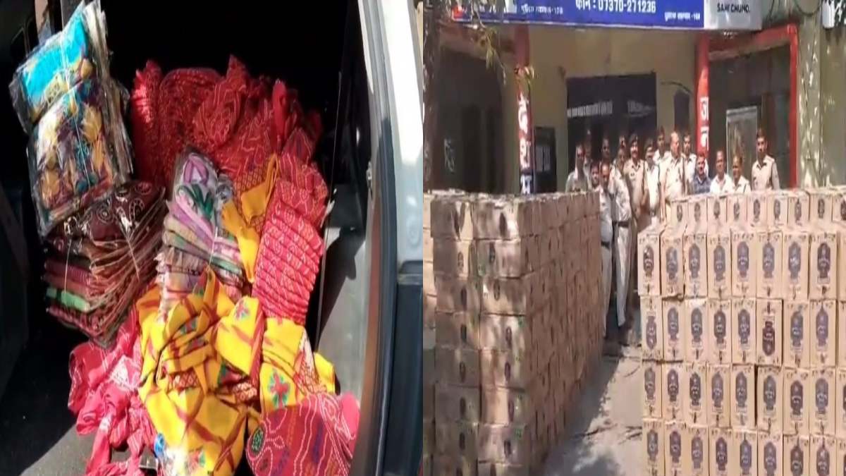 MP में चुनाव से पहले साड़ियां और शराब जब्त: खंडवा में कांग्रेस कार्यकर्ताओं ने पकड़ी साड़ी से भरी कार, राजगढ़ में ट्रक से बड़ी मात्रा में शराब बरामद, आरोपी गिरफ्तार