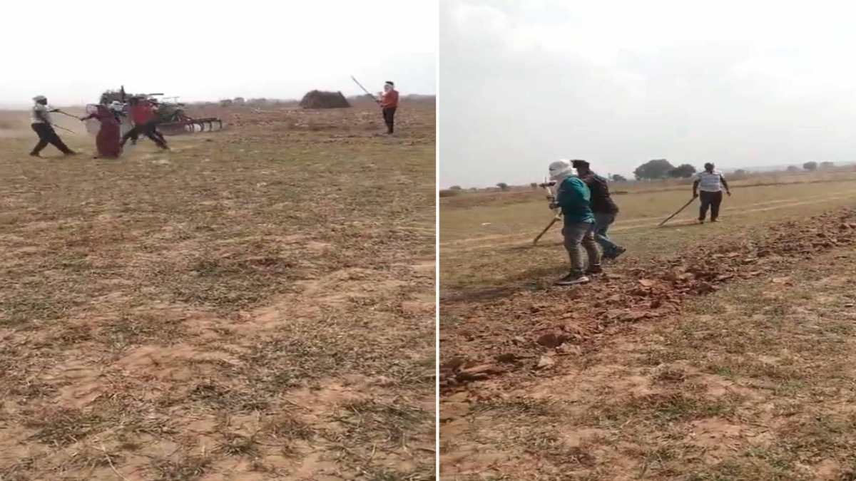 दबंगों की दबंगई: पुजारी परिवार को जमीन पर पटककर लाठियों से पीटा, Video वायरल