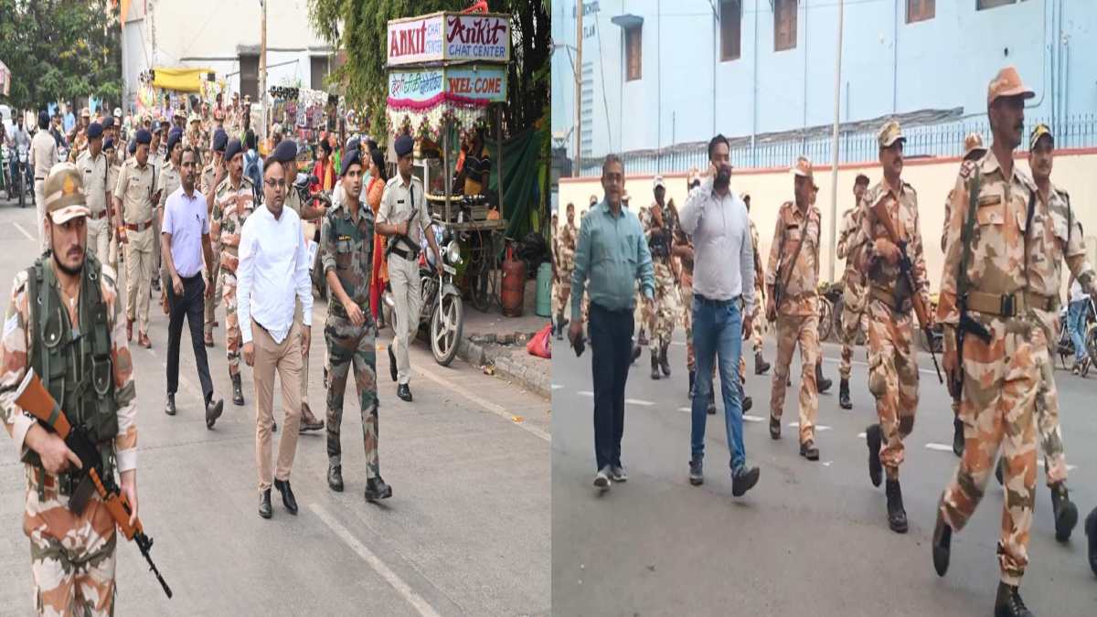 एक्शन में प्रशासन: कलेक्टर और एसपी ने पुलिस बल के साथ निकाला फ्लैग मार्च, आचार संहिता का पालन और शांतिपूर्ण तरीके त्योहार मनाने की अपील