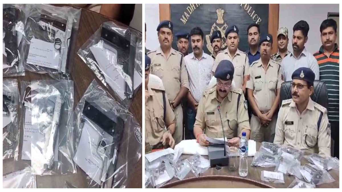 MP Crime News: चुनावी में उपद्रव फैलाने के पहले दो आरोपी चढ़े पुलिस के हत्थे, 32 बोर की 6 पिस्टल, 6 जिन्दा कारतूस समेत कई हथियार जब्त