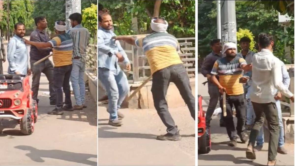 ये तो हद हो गई! सिंघम स्टाइल में दो टॉय कारों पर पैर रखकर सवारी की जिद, लाठी डंडों से युवक की पिटाई