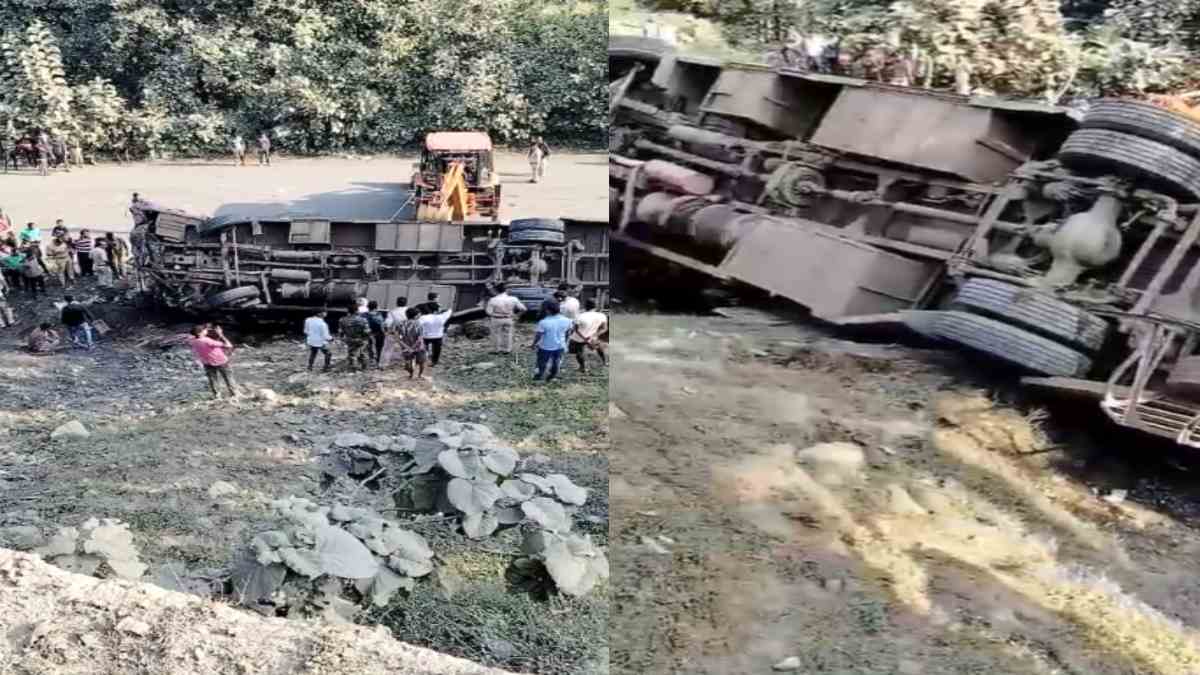 CG Road Accident : खराब सड़क का शिकार हुई यात्री बस, पलटने से 30 से ज्यादा लोग घायल