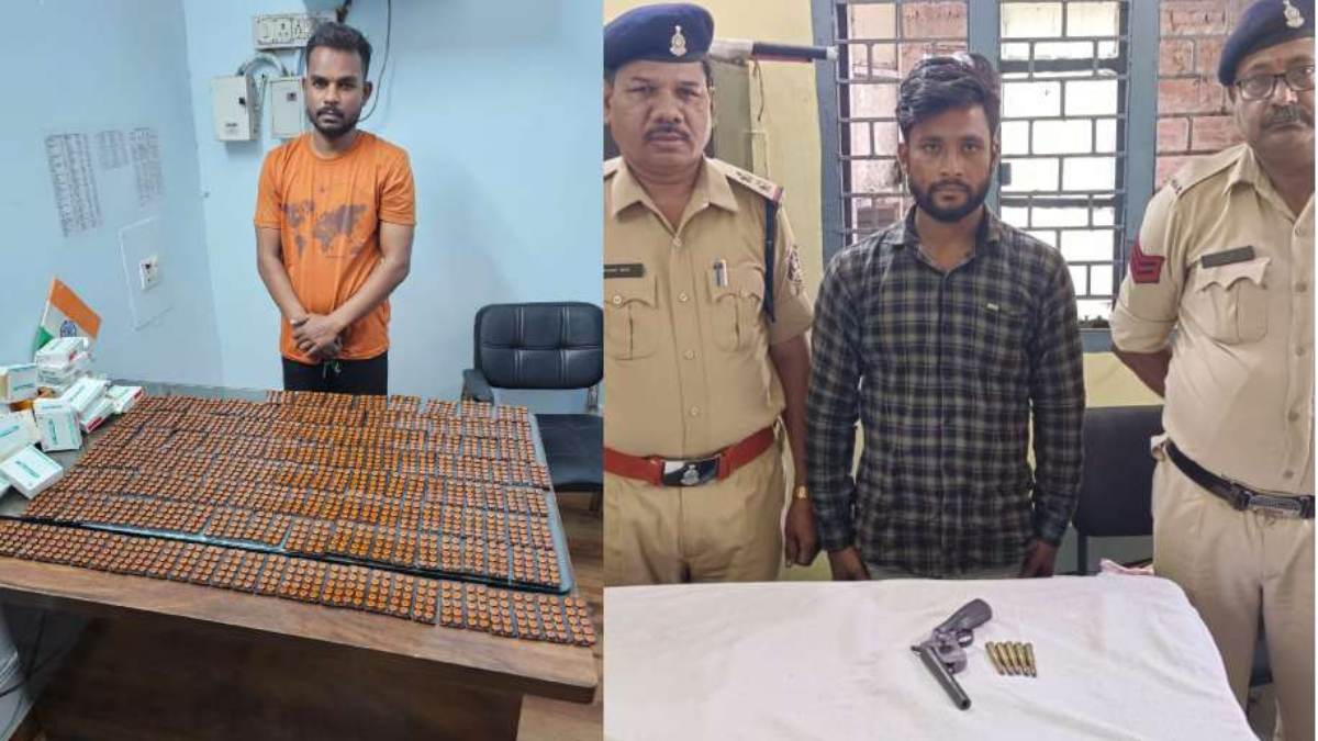 राजधानी में नशे के सौदागर और कट्टा से आतंक फैलाते आरोपी पर पुलिस का शिकंजा, 2000 टेबलेट के साथ पकड़ाया युवक, इधर हथियार के साथ शख्स गिरफ्तार
