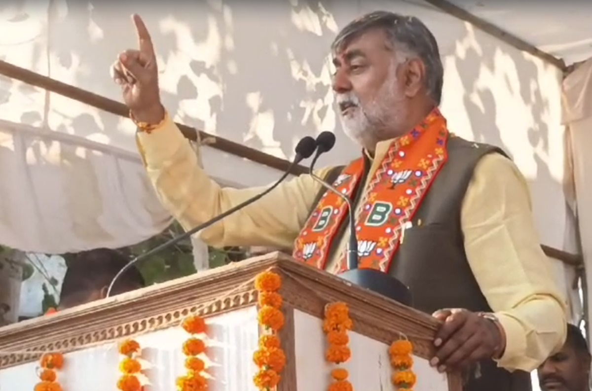 BJP प्रत्याशी के समर्थन में सभा करने पहुंचे केंद्रीय मंत्री: सरकार बनाने का किया दावा, चुनाव की तारीख पर बोले – तारीखें आती हैं तो…
