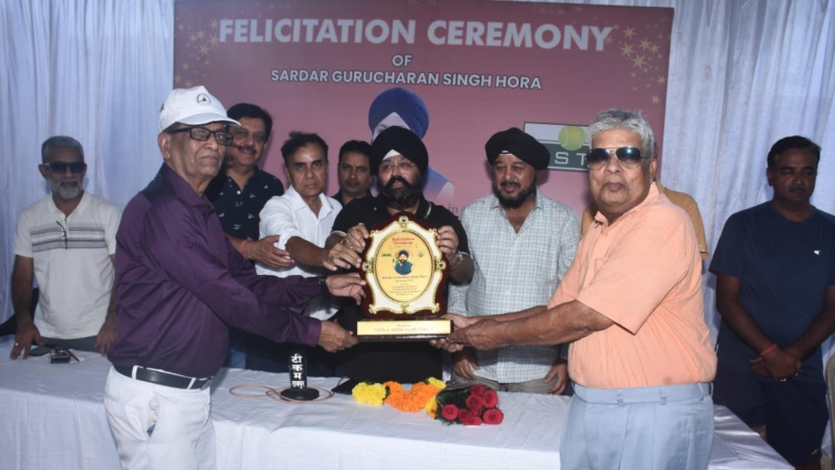 अंतरराष्ट्रीय टेनिस स्टेडियम के निर्माण में योगदान के लिए किया प्रदेश टेनिस संघ के महासचिव गुरुचरण सिंह होरा का सम्मान
