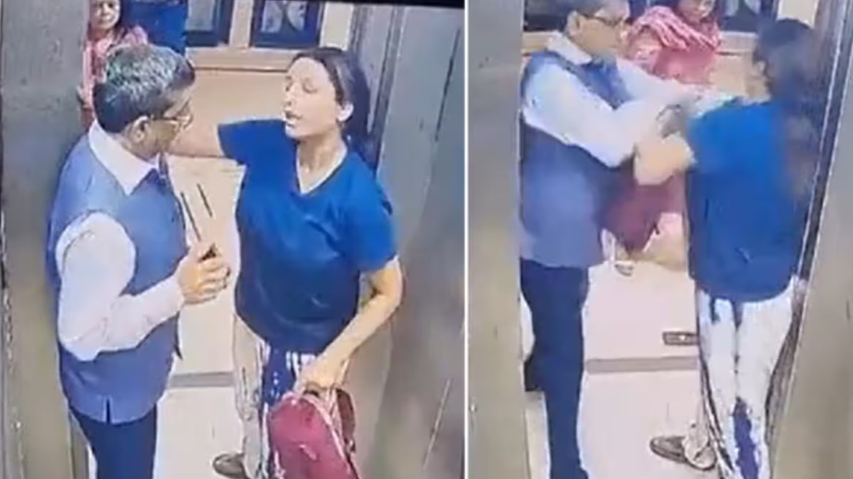 महिला के साथ लिफ्ट में ये क्या कर दिए पूर्व IAS अधिकारी, सोशल मीडिया पर Video वायरल