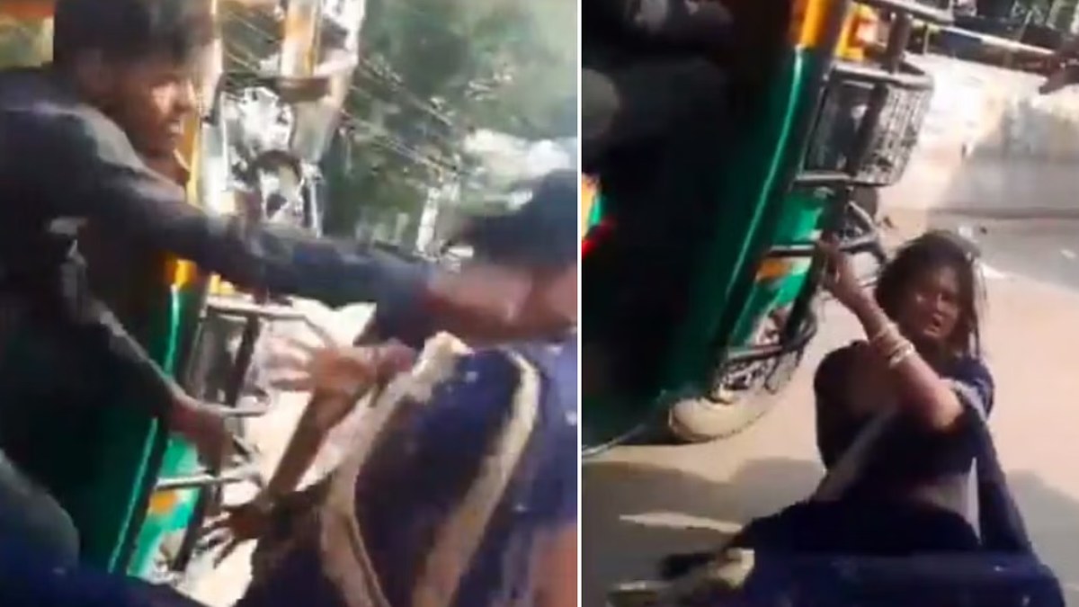 ऑटो चालक ने महिला को जड़ा थप्पड़, जमीन पर धकेला, फिर मारता रहा लात, सोशल मीडिया पर Video वायरल