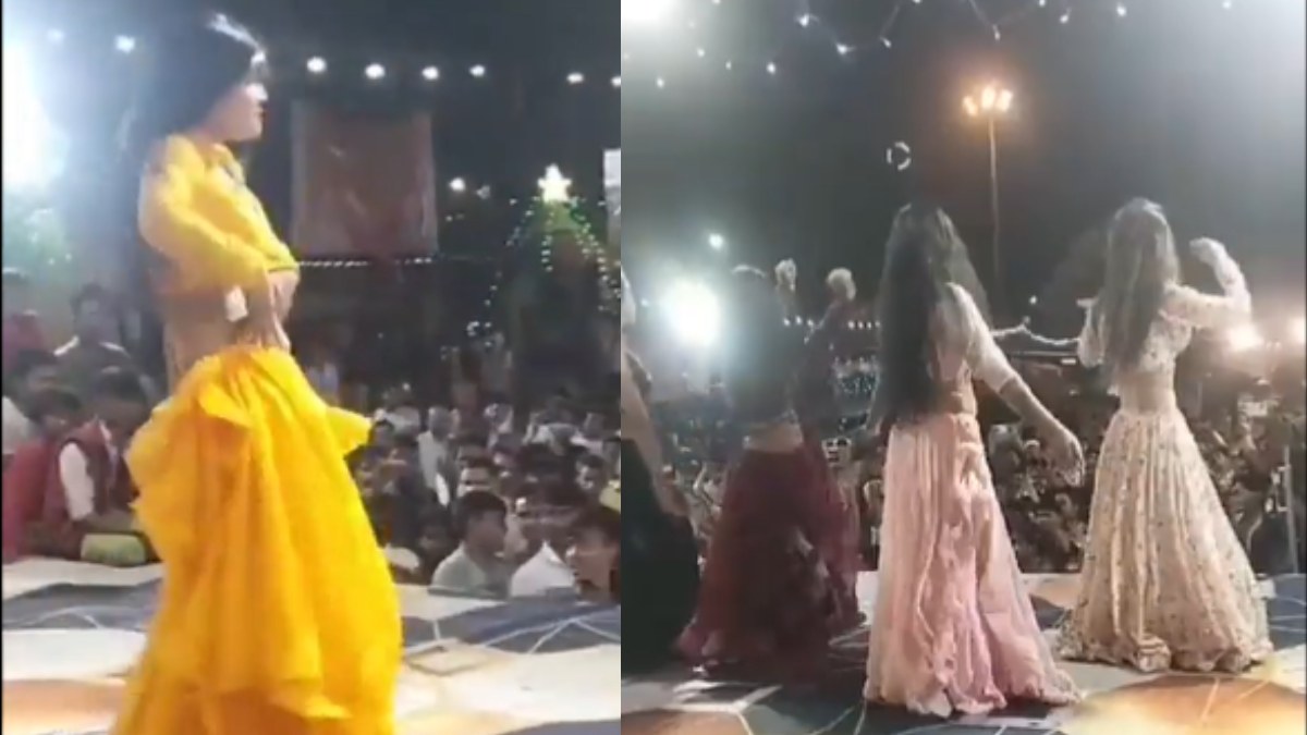रामलीला के स्टेज पर अश्लीलता : धार्मिक मंच पर बार बालाओं ने किया अश्लील डांस, लोग शोर मचाते फेंकते रहे नोट, Video वायरल