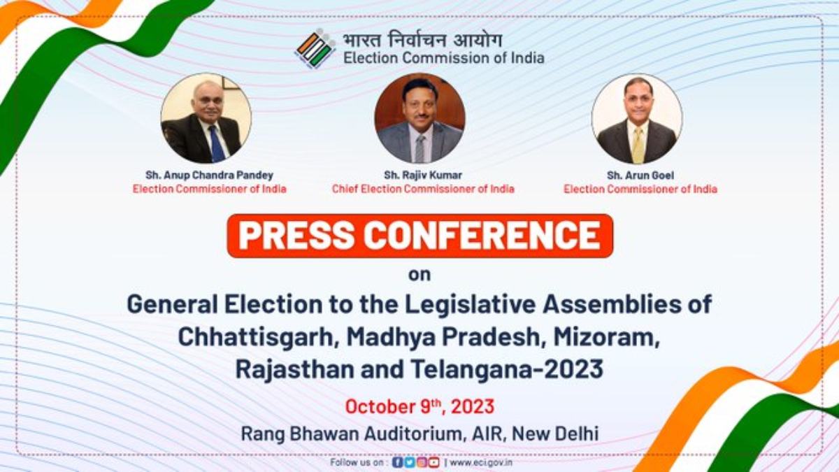 Election Commission Press Conference LIVE : पांच राज्यों में चुनाव की तारीखों का एलान, देखिए लाइव
