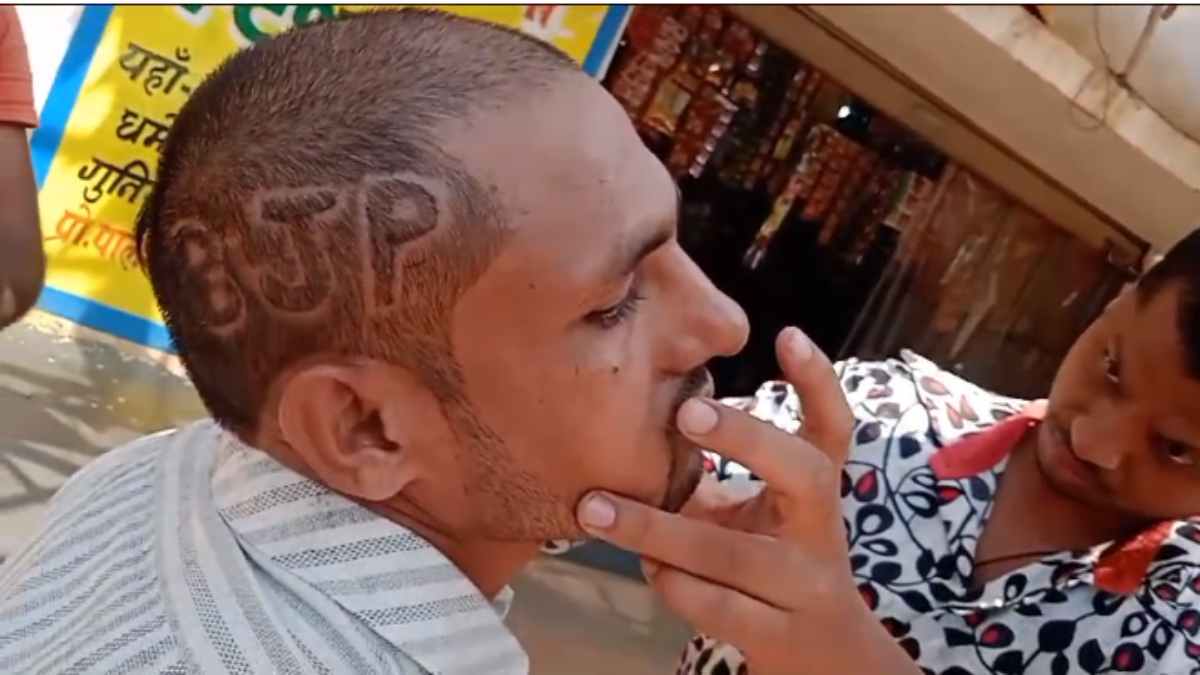 छत्तीसगढ़ में चुनावी दीवानगी ऐसा भी : युवक ने बाल कटवाकर सर में उकेरा भाजपा प्रत्याशी का नाम, BJP और कमल फूल का चिन्ह, देखें VIDEO…