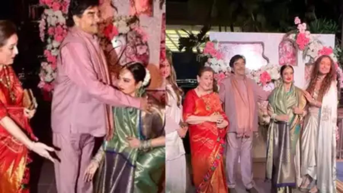 दिग्गज एक्ट्रेस Rekha ने छुए Shartughan Sinha के पैर, वायरल हो रहा वीडियो …