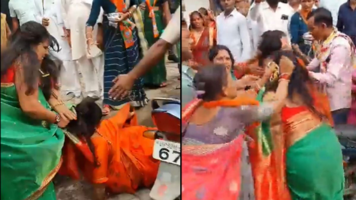 बीच सड़क पर आपस में भिड़ीं BJP महिला कार्यकर्ता, जमकर चले लात-घुंसे, Video सोशल मीडिया पर वायरल