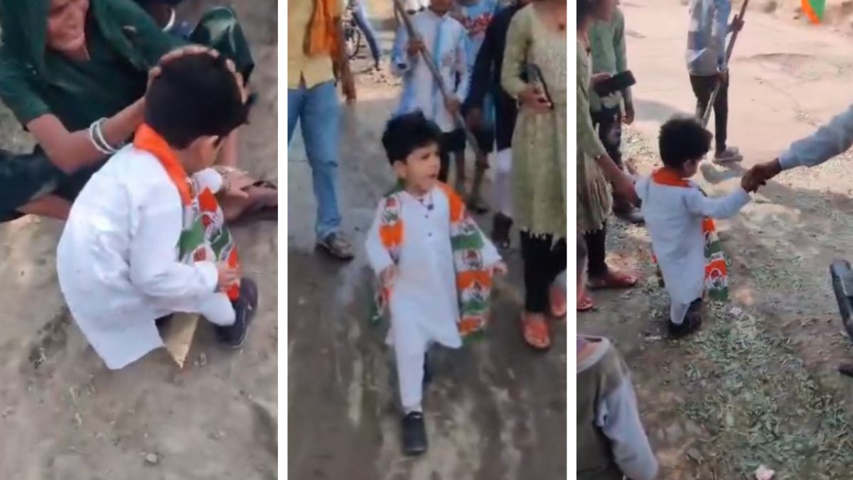 MP का नन्हा प्रचारक: विधायक का 2 वर्षीय बेटा पिता के लिए मांग रहा वोट, हाथ जोड़कर पड़ रहा पांव, वीडियो वायरल