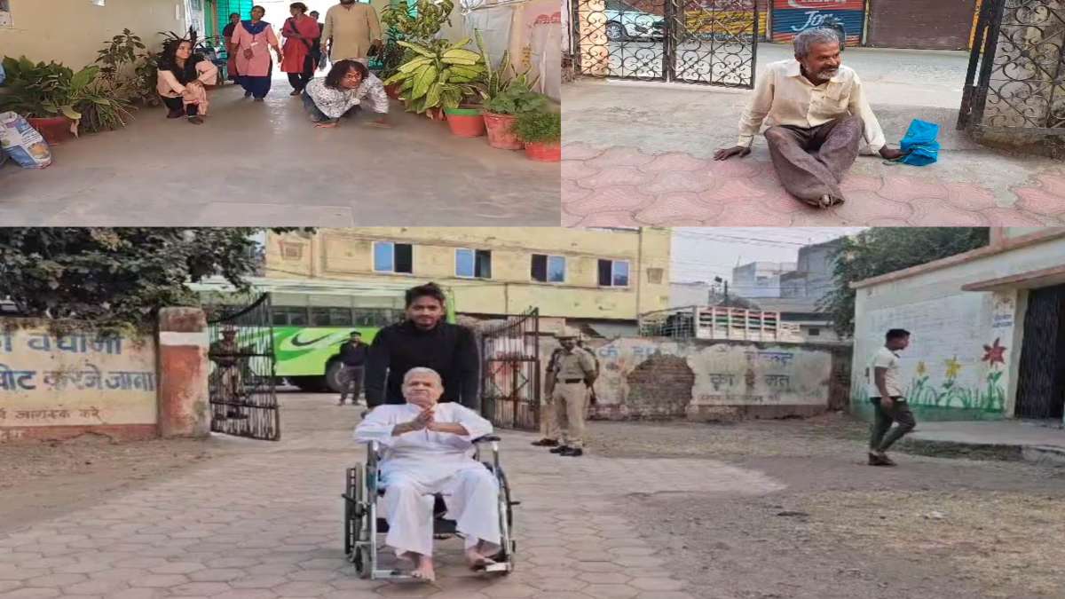 Madhya Pradesh Voting: दिव्यांगों और बुजुर्गों में मतदान को लेकर उत्साह, कहीं व्हीलचेयर से तो कहीं इस तरह पोलिंग बूथ पर पहुंचे मतदाता