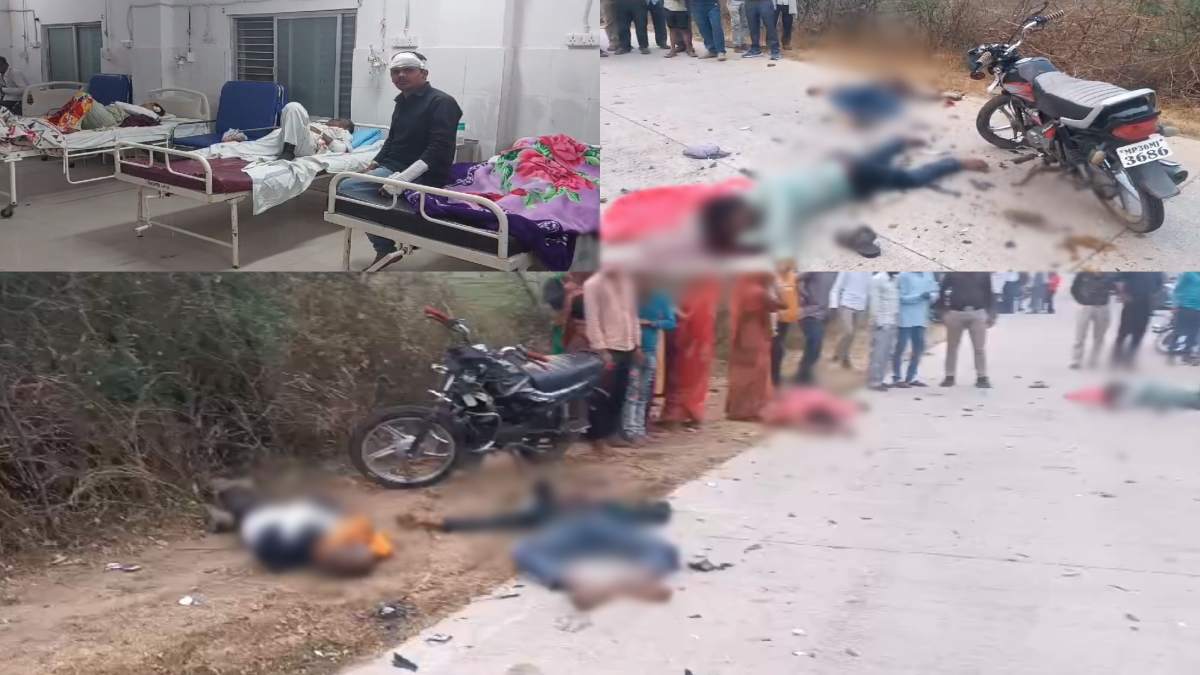 खून से लाल हुई सड़क: दो बाइकों में आमने-सामने भिंड़त, 4 लोगों की दर्दनाक मौत, इधर डंपर ने कार को मारी टक्कर, 5 गंभीर घायल
