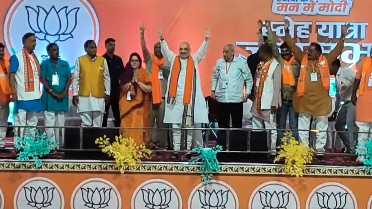 कांग्रेस पर बरसे अमित शाह: बोले- 70 साल से रामलला को टेंट पर बैठाकर अपमानित किया, कमलनाथ पर साधा निशाना
