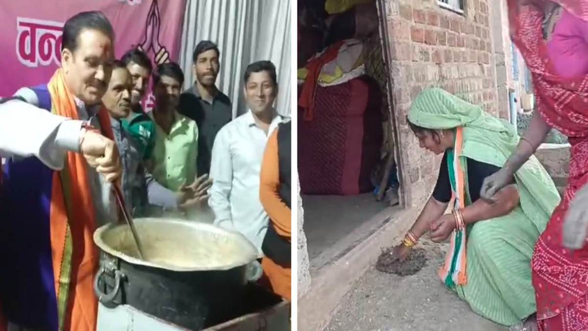 वोट की खातिर कुछ भी करेगा ? मतदाताओं को लुभाने हर हथकंडे अपना रहे प्रत्याशी, कोई गोबर से लिपाई तो कोई होटल में बना रहा चाय