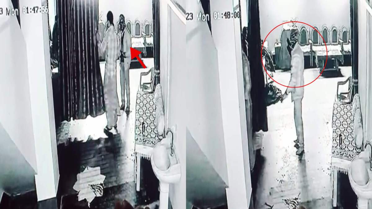 बंदूक की नोक पर लूट की कोशिश: घर में घुसे बदमाश और मकान मालिक के बीच हाथापाई, CCTV में कैद हुई घटना