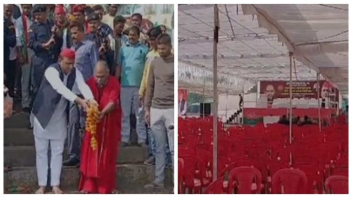 MP Election: CM शिवराज के गढ़ में थी सपा प्रत्याशी मिर्ची बाबा की सभा, खाली कुर्सियां देख बिना भाषण दिए लौट गए अखिलेश यादव