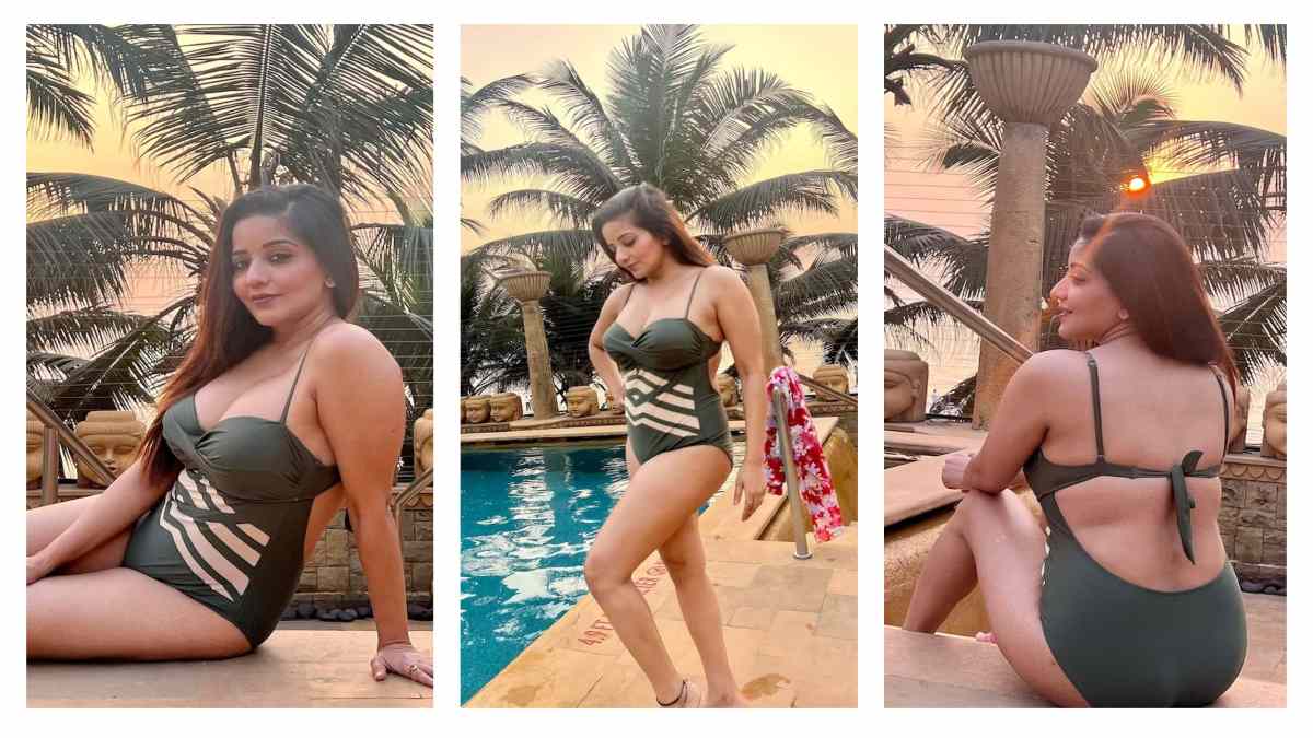 ऑलिव कलर के स्विमसूट में Monalisa ने शेयर किया Photo, 41 की उम्र में दिखाई दिलकश अदाएं …