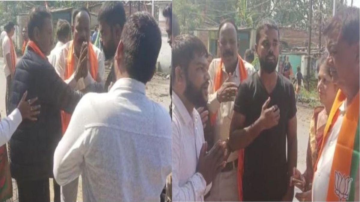चुनावी प्रचार और विरोध : प्रचार करने पहुंचे भाजपा प्रत्याशी को लोगों ने जमकर सुनाई खरी खोटी, सुनकर हस्ते हुए बढ़ गए आगे, देखें VIDEO …